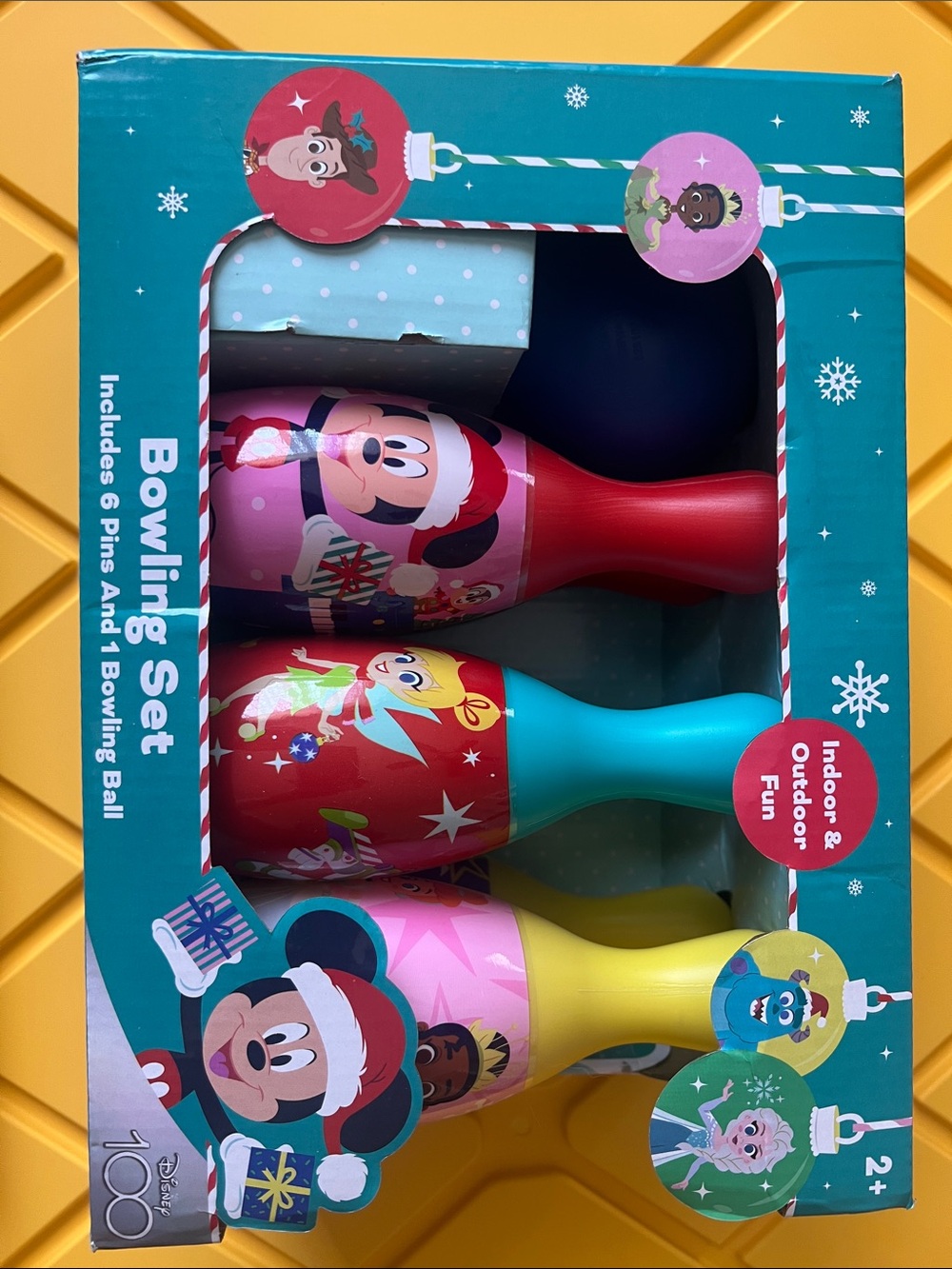 Disney Bowling Pins Set - Red, Teal, Yellow
